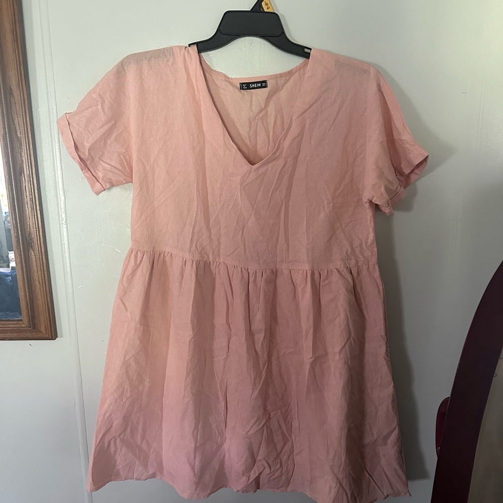 Pink babydoll dress